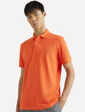 Polo Tommy Hilfiger Masculina Regular Piquet Light Button 1985 Laranja