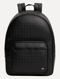 Mochila Tommy Hilfiger Embossed Flag Curve Preta