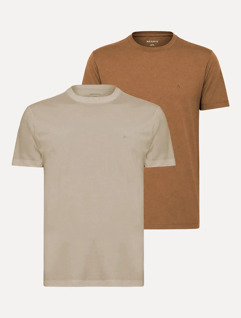 Kit Camisetas Aramis | Masculina Basic Lisa Amêndoa/Âmbar