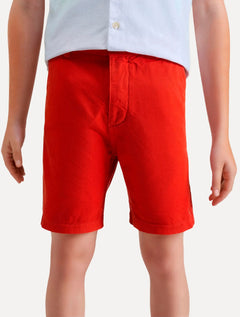 Bermuda Reserva Infantil Sarja Alfaiataria Vermelho