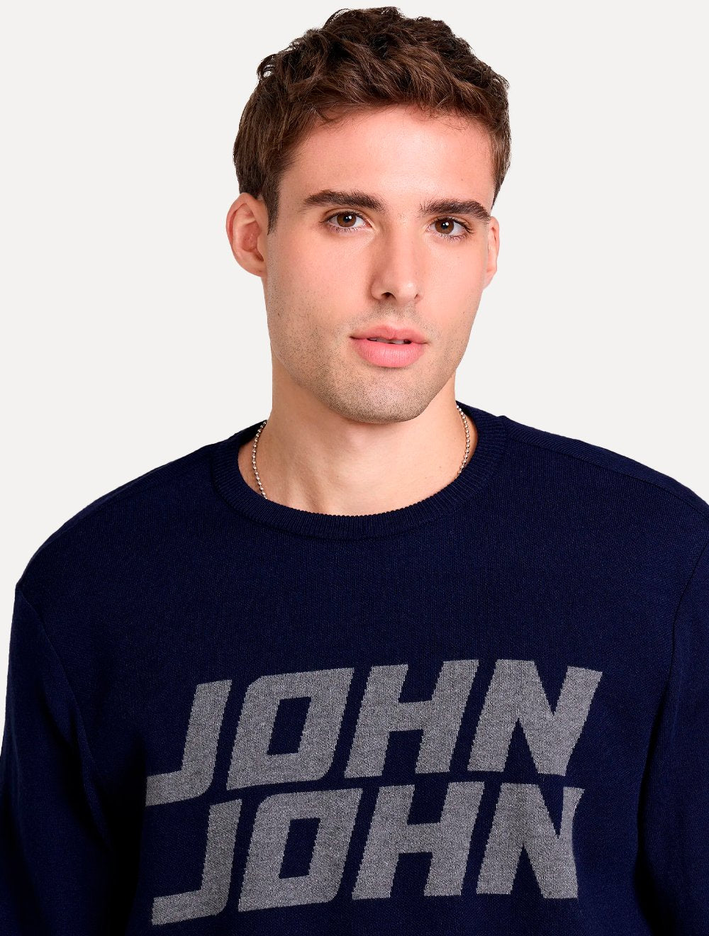 Suéter John John Masculino Regular Fit Tricot Enjoying Azul Marinho