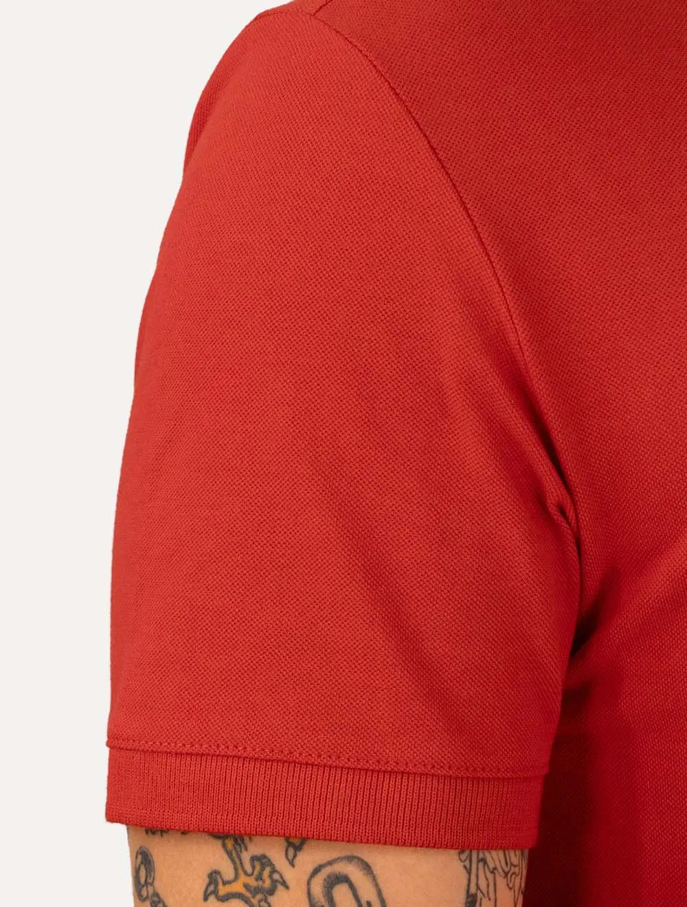 Polo Tommy Jeans Masculina Piquet Regular Placket Vermelha