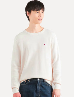Suéter Tommy Hilfiger Masculino Essential C-Neck Structured Off White
