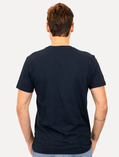 Camiseta Tommy Hilfiger Masculina Roundle Logo Chest Azul Marinho