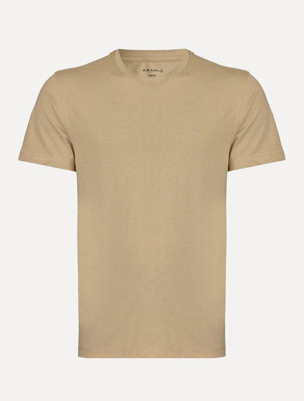 Camiseta Aramis Masculina Basic Lisa Mono Icon Areia Mescla