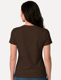 Camiseta Guess Feminina Bold Cursive Embossed Logo Marrom