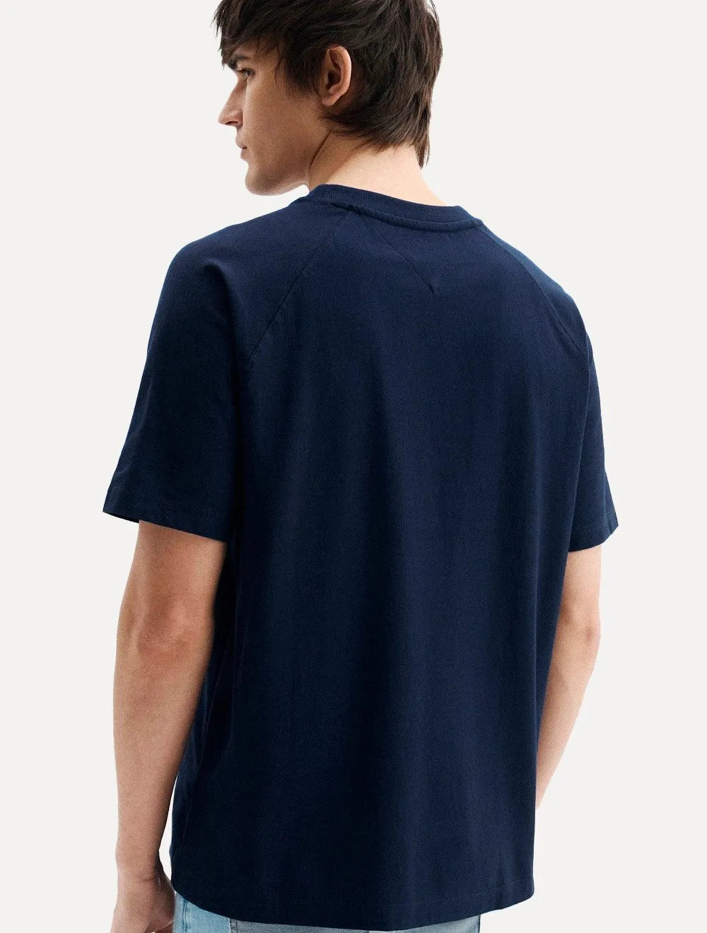 Camiseta Tommy Hilfiger Masculina Flag Relaxed Fit Azul Marinho