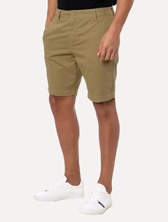 Bermuda Calvin Klein Jeans Masculina Sarja Chino Pockets Label Cáqui