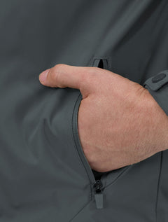 Jaqueta Dixen Masculina Corta-Vento Nylon Pocket Zip Cinza