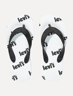 Chinelo Levis Printed Mono Logo Branco