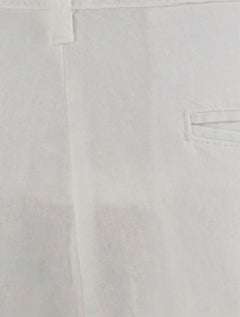Bermuda King & Joe Linho Masculina Slim Faca Off-White