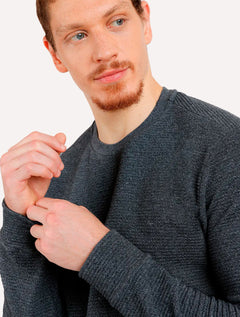Moletom Aramis Masculino Crewneck Mouline Chumbo Mescla