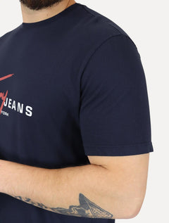 Camiseta Tommy Jeans Signature NY Center Azul Marinho