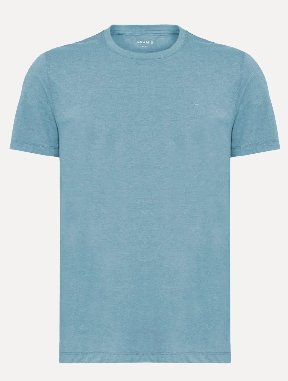Camiseta Aramis Masculina Basic Lisa Mono Icon Azul Mescla