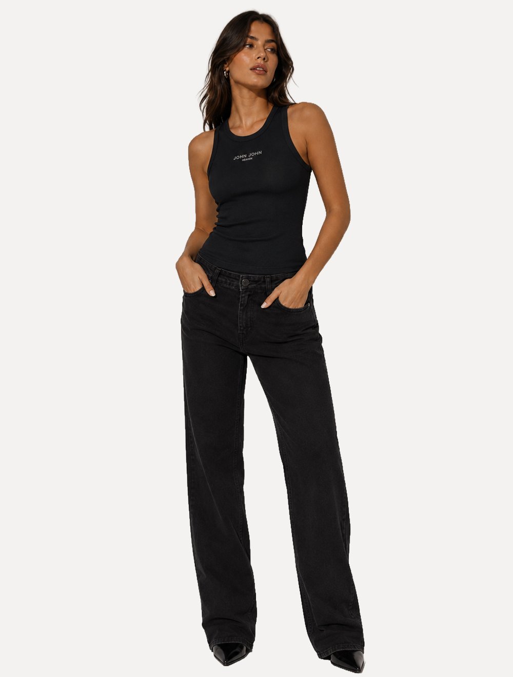 Regata John John Feminina Metalic Preta