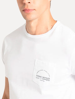 Camiseta Tommy Hilfiger Masculina Arch Pocket Branca
