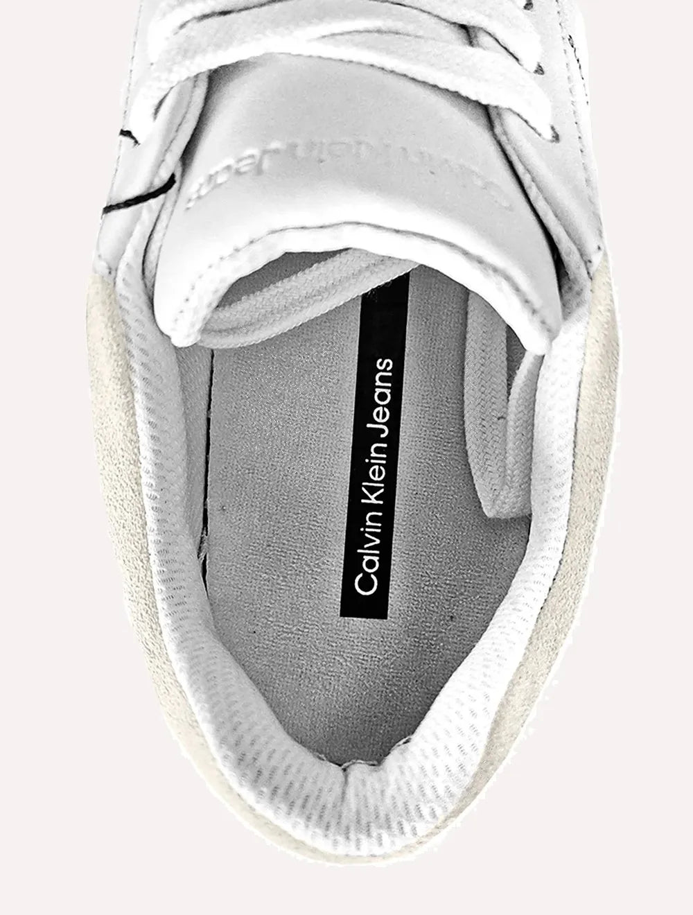 Tênis Calvin Klein Jeans Masculino Couro Sash Logo Basico Branco