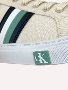Tênis Calvin Klein Jeans Masculino Lona Rubber Off-White