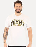 Camiseta Tommy Jeans Masculina Regular Logo Varsity New York Branca