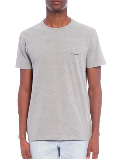 Camiseta Calvin Klein Jeans Masculina Black New Logo Cinza Mescla