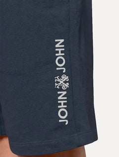 Bermuda John John Masculina Moletom New Basic Print Light Azul Médio
