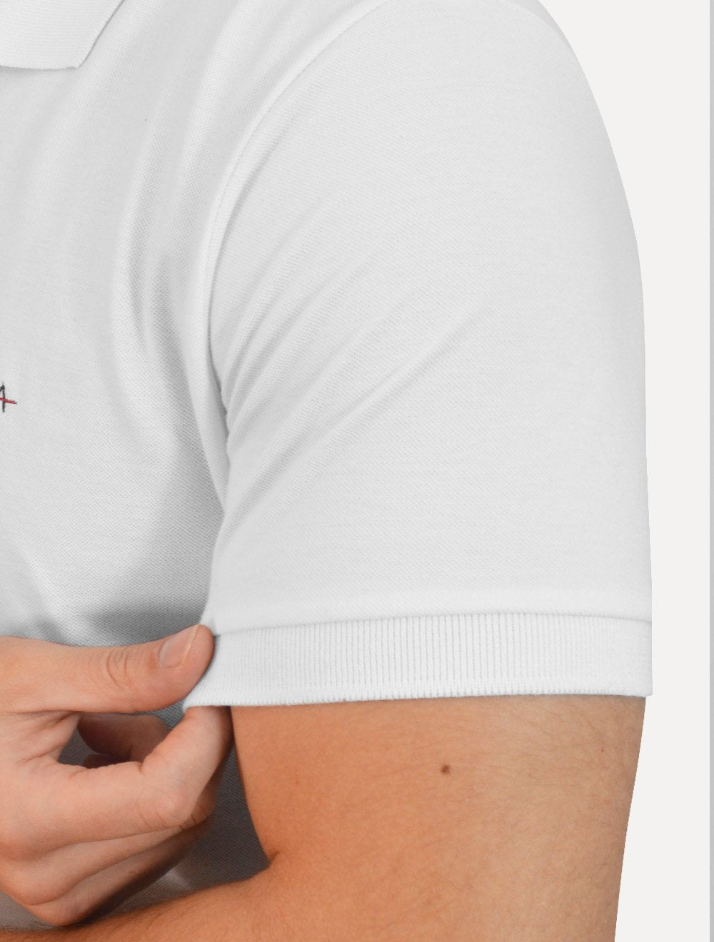 Polo Aramis Masculina Regular Basic Piquet Surton Dark Logo Branca