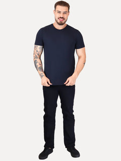 Camiseta Calvin Klein Jeans Masculina Crewneck Essentials Azul Marinho