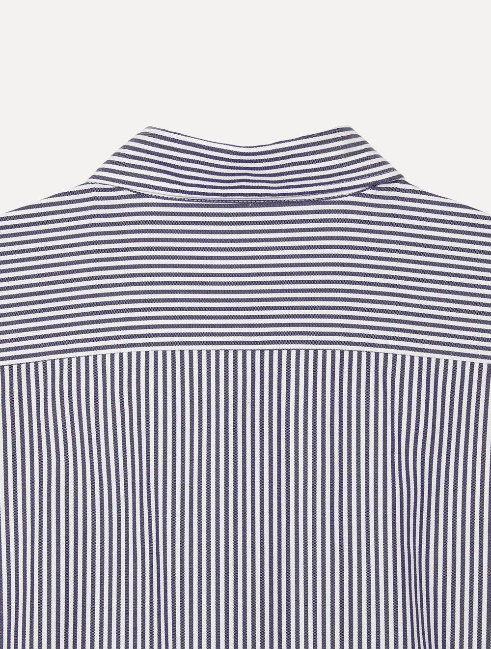 Camisa Lacoste Masculina Regular Stripes Blanc Marine Branca