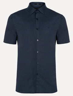 Camisa Ellus Masculina Manga Curta Tricoline LY Classic Italian Azul Marinho