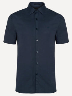 Camisa Ellus Masculina Manga Curta Tricoline LY Classic Italian Azul Marinho
