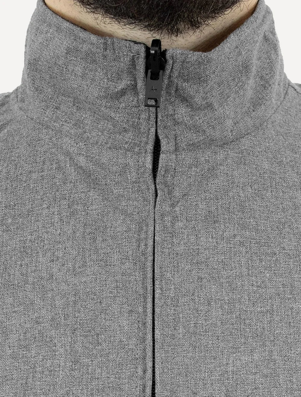 Jaqueta Aramis Masculina Bomber Dupla Preta/Grafite Mescla