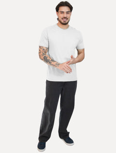 Camiseta Aramis Masculina Khaki Friso Gola Mono Logo Branca