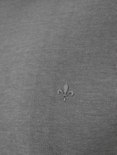 Camiseta Dudalina Masculina Essentials Mini Stripe Vertical Cinza Claro