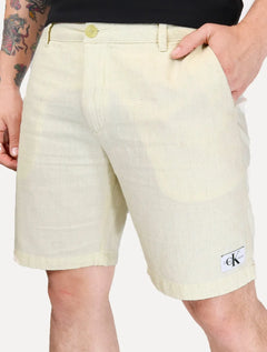 Bermuda Calvin Klein Jeans Masculina Chino Cotton Off White