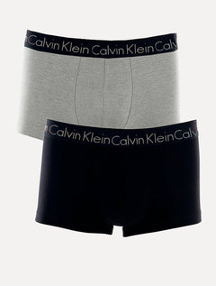 Cueca Calvin Klein Low Rise Trunk Preta e Cinza Pack C11.04 CZ05 2UN