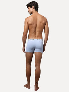 Cuecas Calvin Klein Trunk Seamless Grey Logo Azul Claro e Marinho Pack 2UN