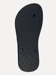 Chinelo Calvin Klein Jeans Silk Blue Logo Básico Azul Marinho