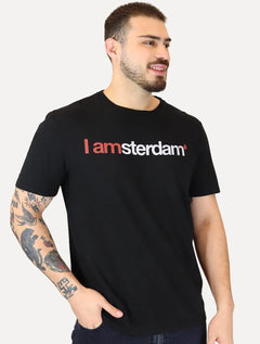 Camiseta Von der Volke Masculina Origineel I Amsterdam Preta