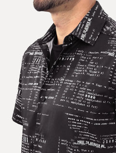 Camisa John John Masculina Manga Curta Heaven String Preta