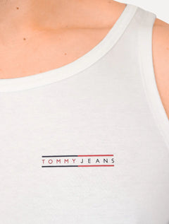 Regata Tommy Jeans Masculina Slim Entry Graphiv Tank Ext Branca
