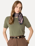 Camiseta Dudalina Feminina Amanda Silk Signature Verde Medio