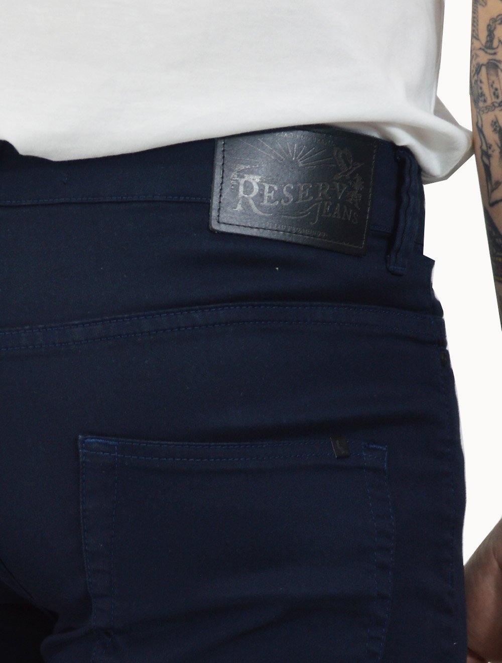 Calça Reserva Jeans Masculina Skinny Color Five Pockets Azul Marinho