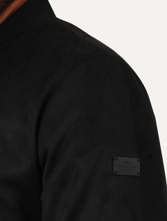 Jaqueta King & Joe Masculina Suede Bomber Preta