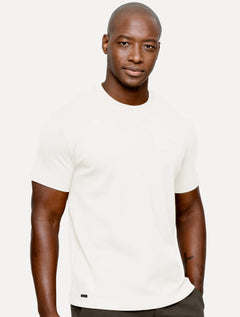 Camiseta K&J Black Masculina Slim Pima Cotton Premium Off-White
