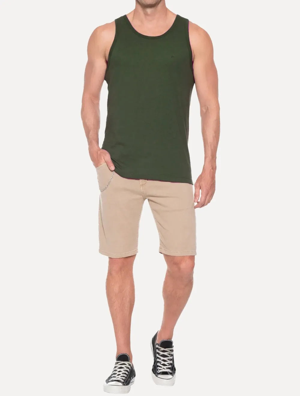 Regata Ellus Masculina Cotton Fine Easa Verde Floresta
