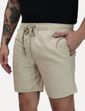 Short Aramis Masculino Elástico Color Liso Cáqui