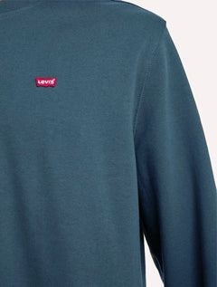 Moletom Levis Masculino Crewneck Core Logo Azul Medio