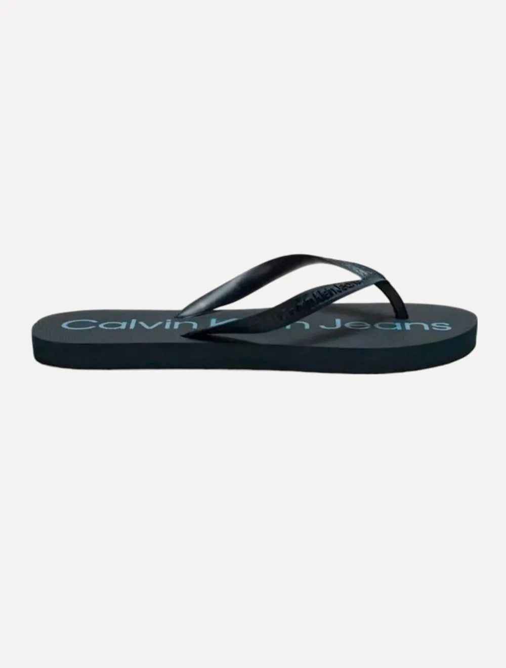 Chinelo Calvin Klein Jeans Silk Blue Logo Básico Azul Marinho
