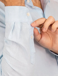 Camisa Tommy Jeans Masculina Regular Classic Oxford Pocket Azul Claro