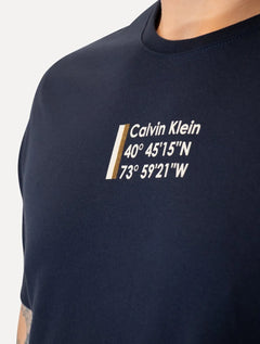 Camiseta Calvin Klein Masculina Sustainable Coordinates Azul Marinho